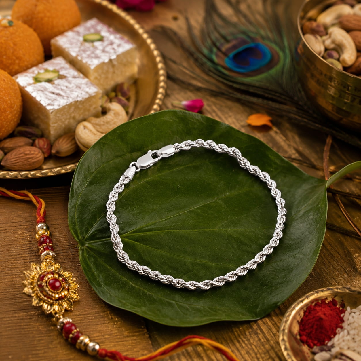 Rope Rakhi Bracelet – Saatvik Silver