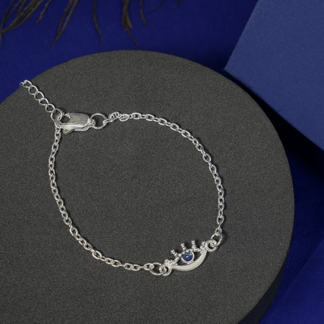 Silver charm evil eye bracelets