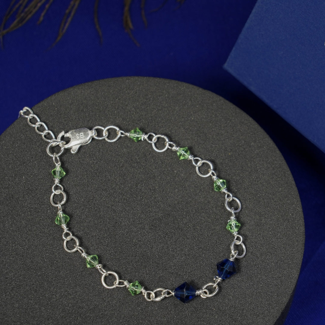 Blue, Green swarovski bracelet