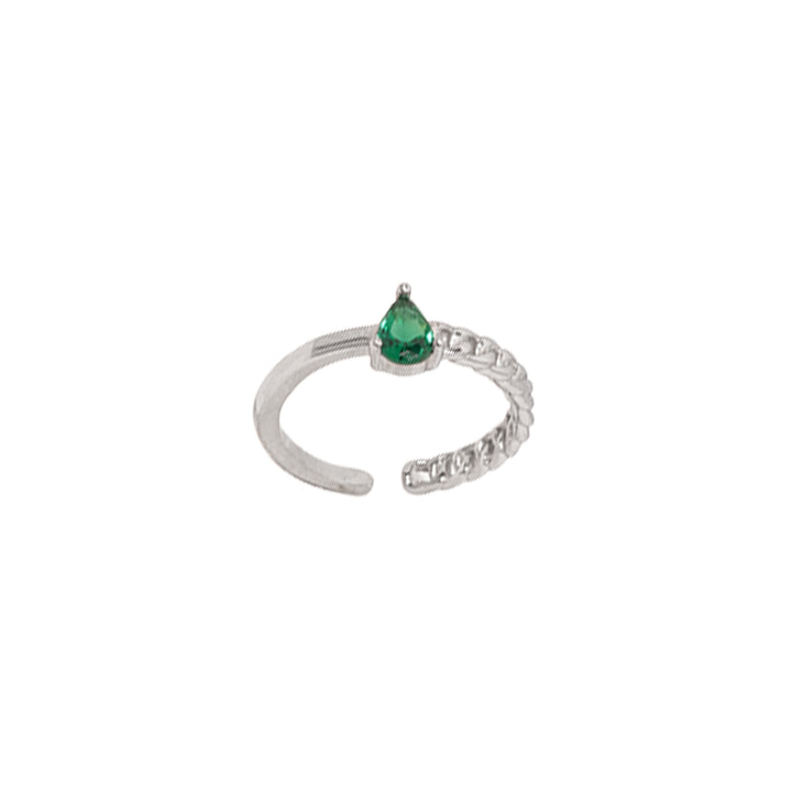 Green sapphire with curb band