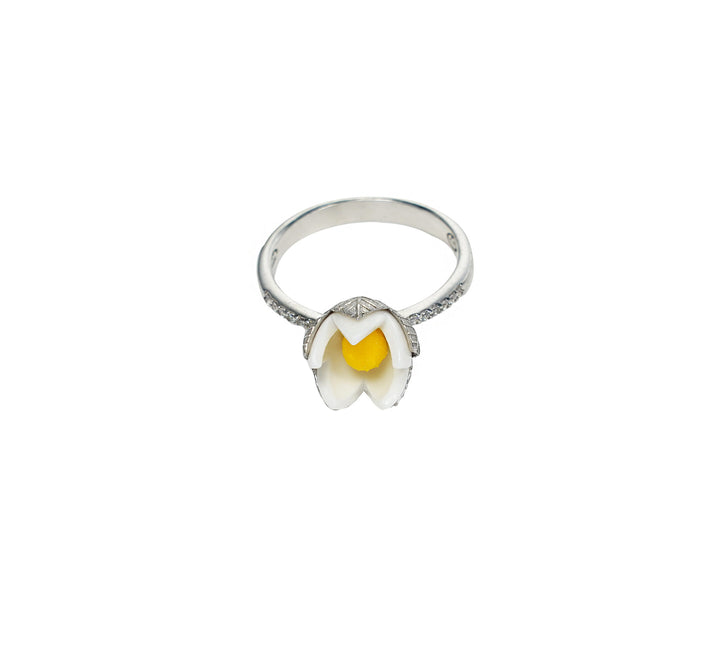 Yellow lotus ring