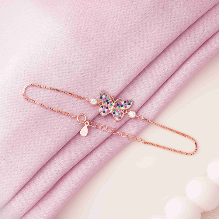 Bling Butterfly Rose Gold Bracelet