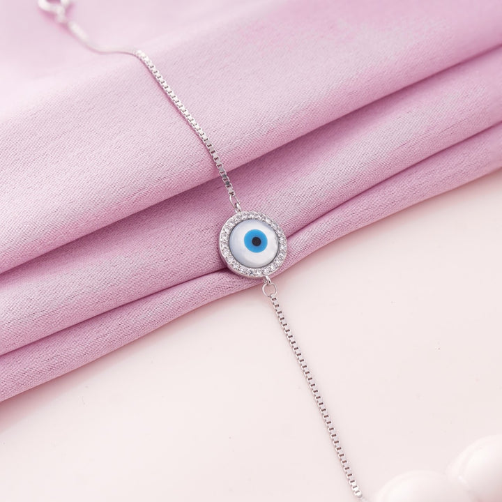 Premium Evil Eye Rhodium Bracelet