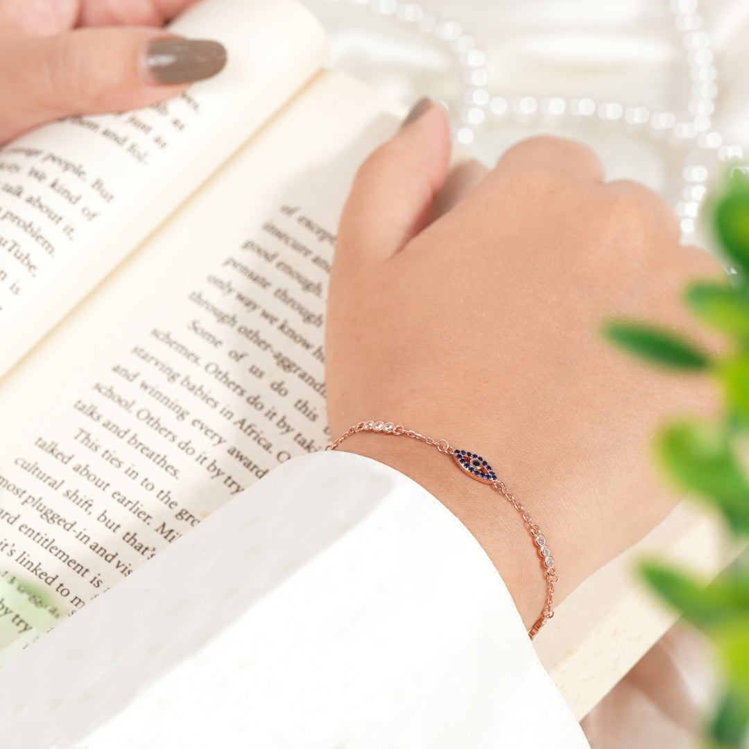 Turkish Evil Eye Rose Gold Bracelet
