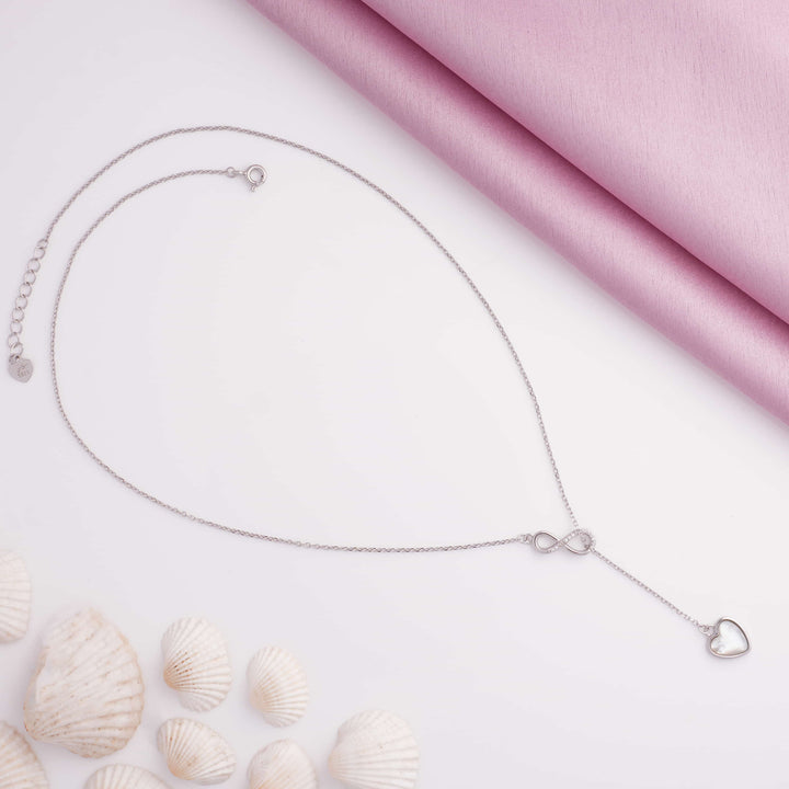 Infinity Love Rhodium Pendant Chain