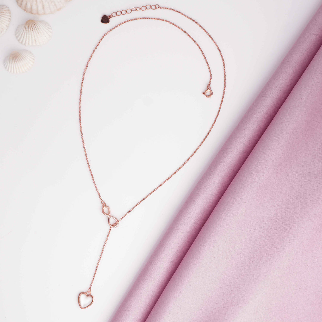 Infinity Love Rose Gold Pendant Chain