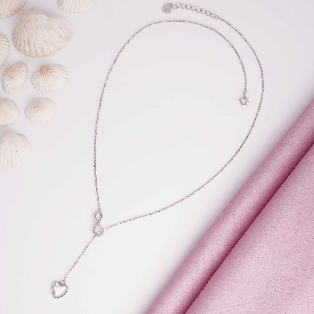 Infinity Love Rhodium Pendant Chain