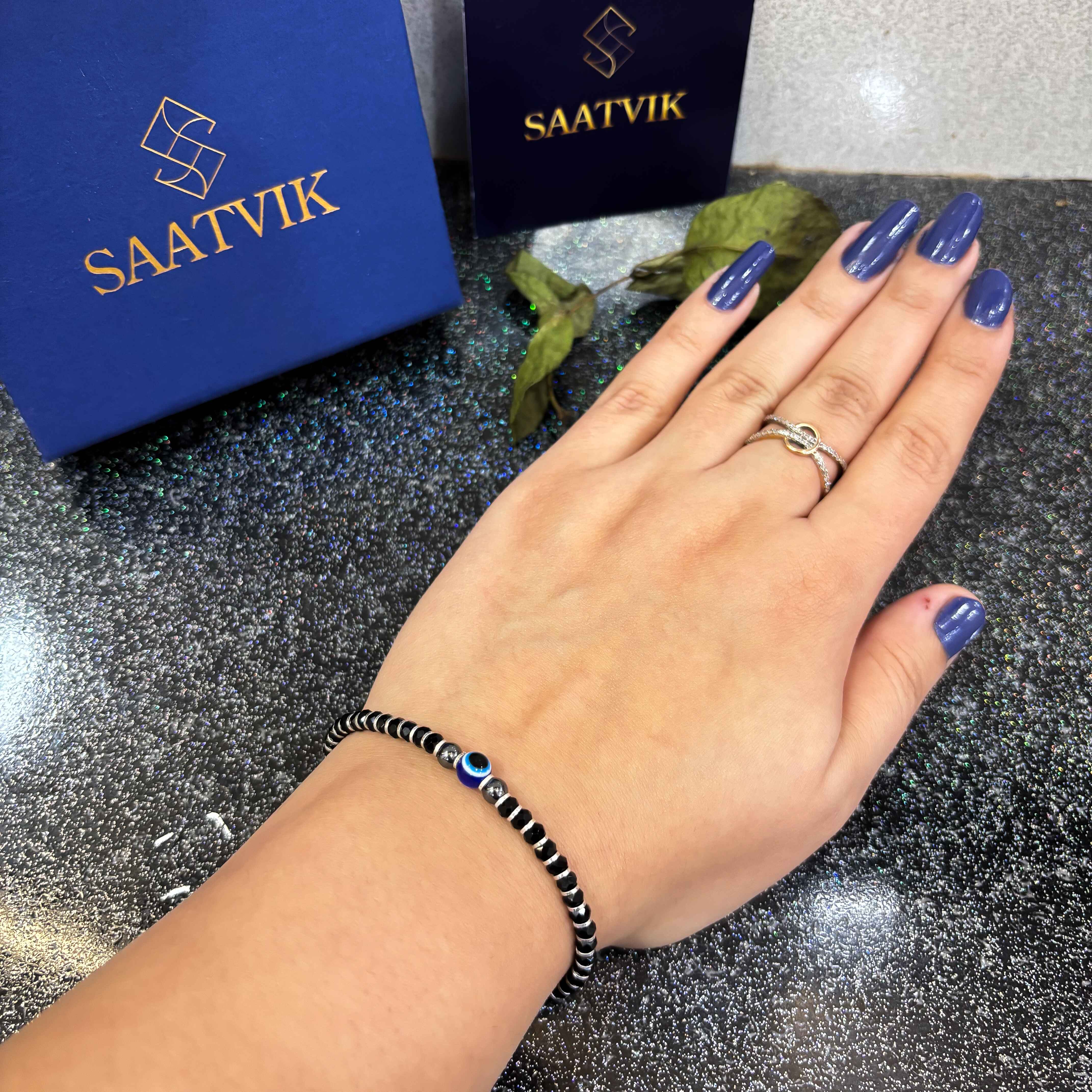 Evil Eye Nazariya Bracelet Saatvik Silver