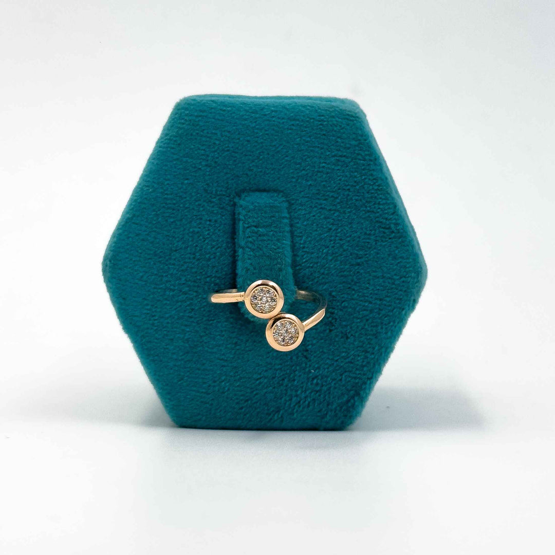 Double Loops Rose Gold Ring