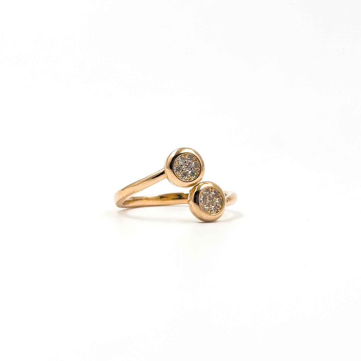 Double Loops Rose Gold Ring