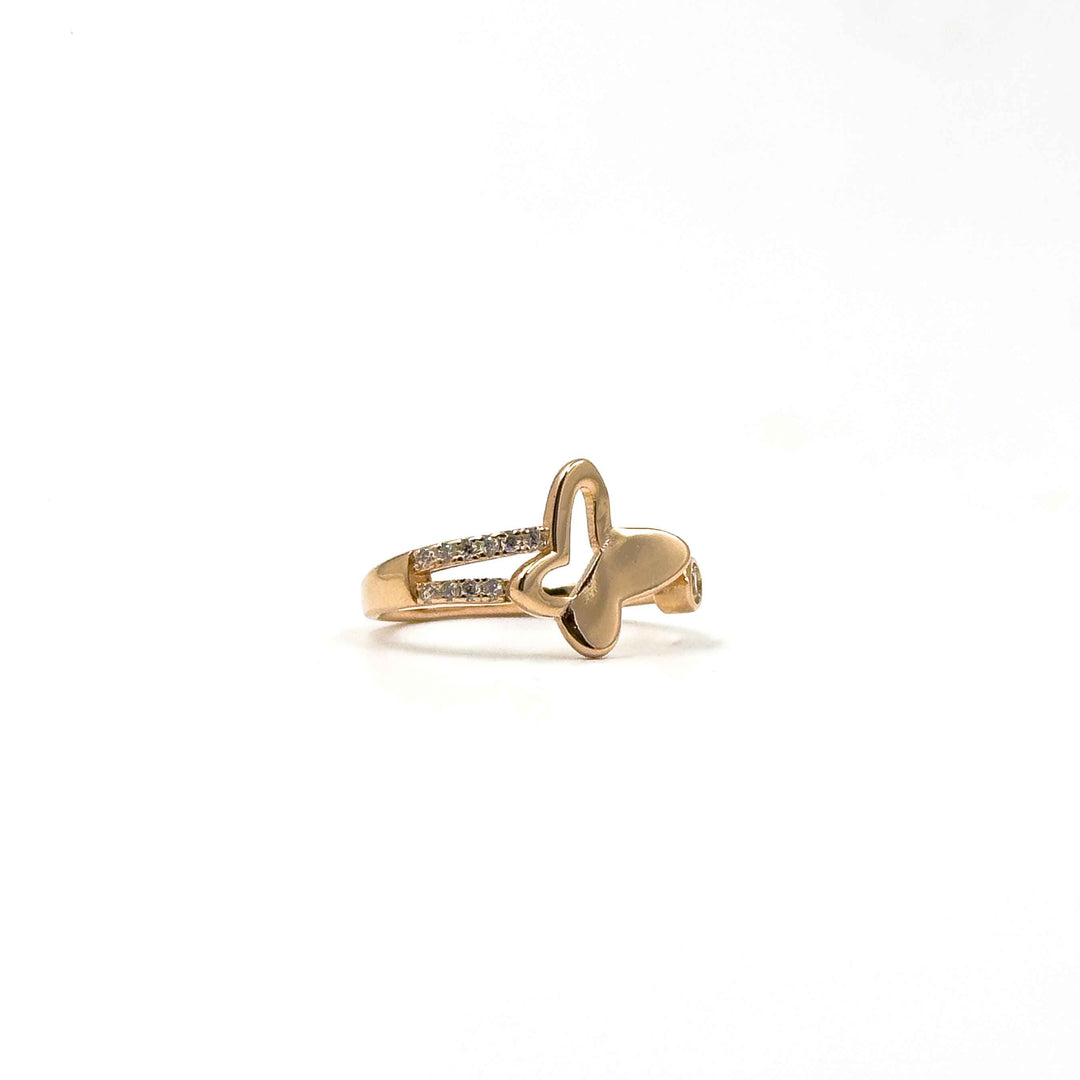 Flying Butterfly Rose Gold Ring