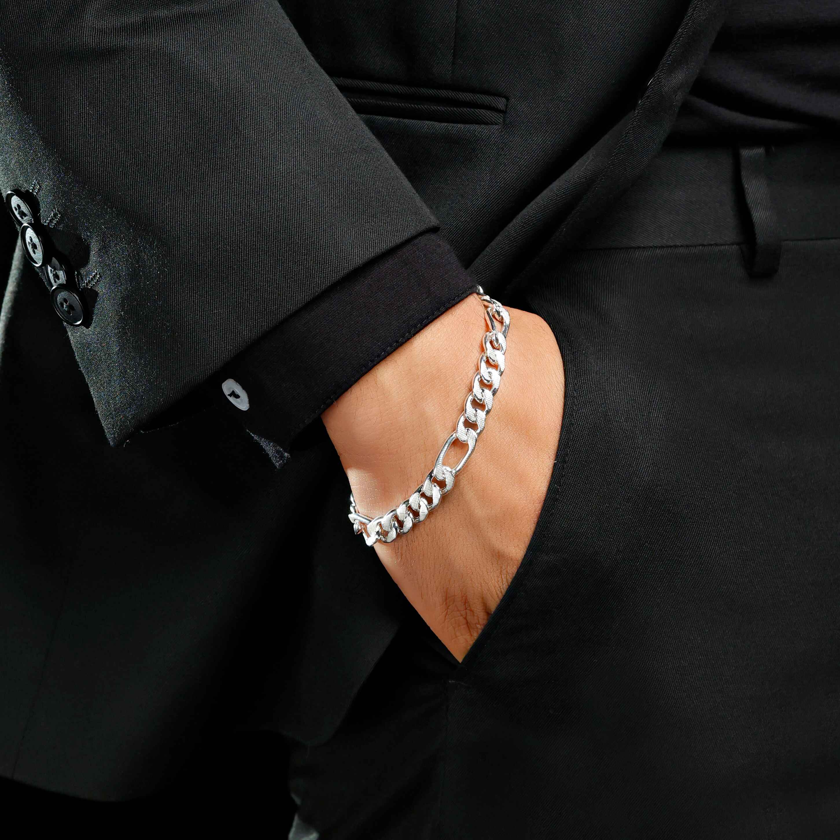 Fancy Figaro Bracelet – Saatvik Silver