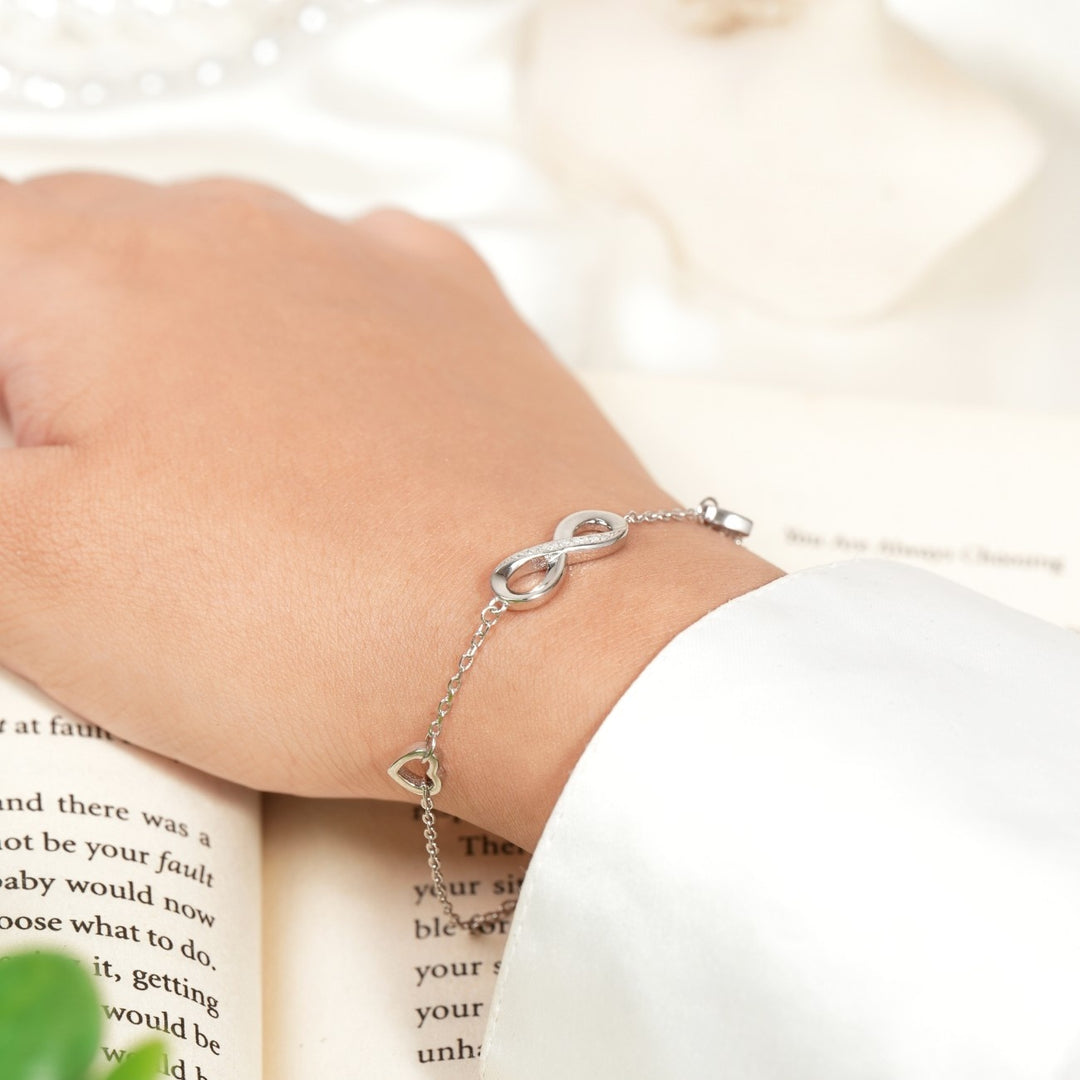 Infinity Love Rhodium Bracelet