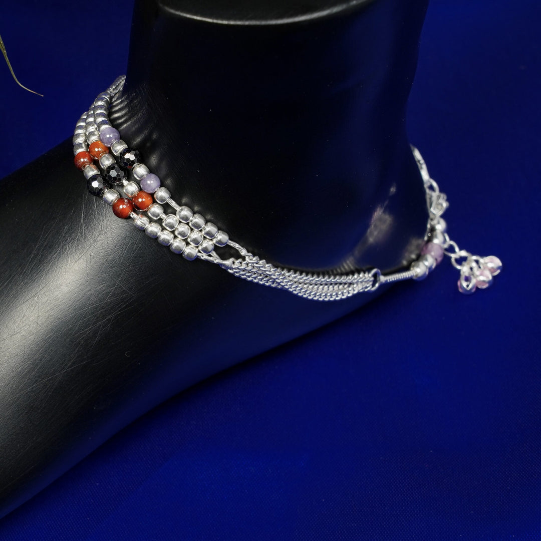 Triple layered fancy anklet