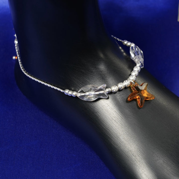 Swarovski silver Anklet