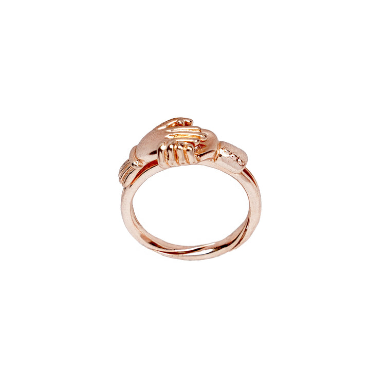 Rose gold Handshake ring